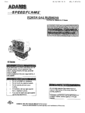 Adams SPEEDFLAME Operating Manual