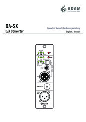 Adam DA-SX Operating Manual