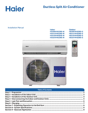 Haier HSU18VDB-G Installation Manual