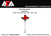 ADA INSTRUMENTS 1200 Operating Manual