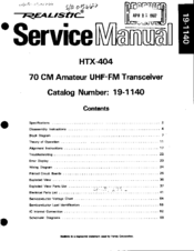 Realistic HTX-404 Service Manual
