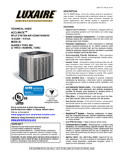 Luxaire ACCLIMATE AL6B030F3 Technical Manual