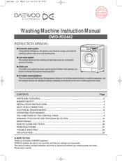 Daewoo DWD-FD2442 Instruction Manual