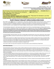 Bendix Bendix Wingman Advanced Operating Instructions