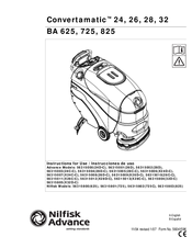 Nilfisk-Advance Convertamatic 26 Instructions For Use Manual