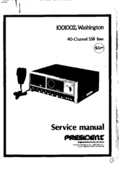 PRESIDENT 40-channel SSB Base Service Manual