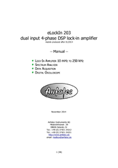 Anfatec eLockIn 203 Manual
