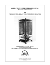 Flagro FRHR-100P Operating Instructions Manual