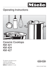 Miele MasterChef KM421 Operating Instructions Manual