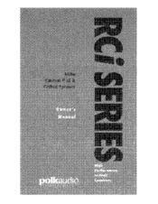 Polk Audio RC6S Owner's Manual
