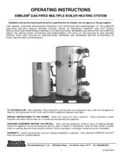 Riverside Hydronics Emblem Operating Instructions Manual