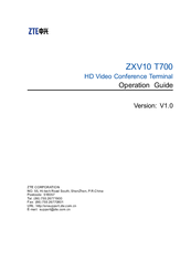 Zte Zxv10 T700 Manuals Manualslib