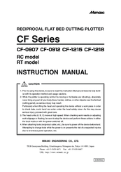 MIMAKI CF-1218 Instruction Manual
