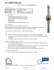 Be Next-iHome Panic Watch EU Quick Start Manual