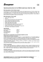GRAUPNER WEGA 2068 Operating Instructions Manual