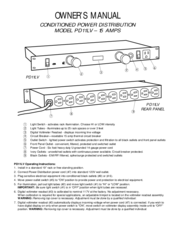 ETA Systems PD11LV Owner's Manual