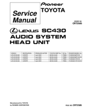 Pioneer SC430 Service Manual