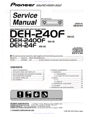 Pioneer DEH-24F Service Manual