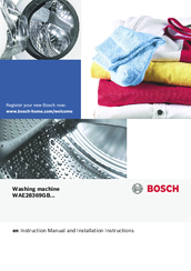 Bosch WAE28369GB Series Instruction Manual And Installation Instructions