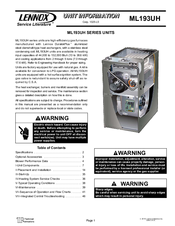 Lennox ML193UH110P60C Manuals | ManualsLib