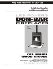 DON-BAR CFS SERIES Installation, Operation And Maintenance Manual