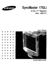 Samsung SyncMaster 17GLi User Manual