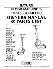 Edic SATURN 20DS3-SS Owner's Manual