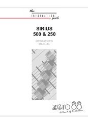 Zero 88 SIRIUS 250 Operator's Manual