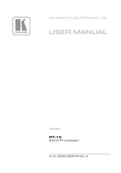 Kramer PT-1C User Manual