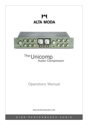 Alta Moda Unicomp Operator's Manual
