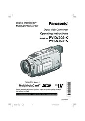 Panasonic MultiCam PV-DV402-K Operating Instructions Manual