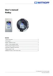 Wittkopp FinKey User Manual