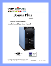 Tarm Biomass Bonus Plus 30 Installation And Operation Manual