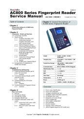 FingerTec AC800 Series Service Manual