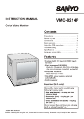 Sanyo VMC-8214P Instruction Manual