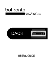 Bel Canto DAC3 User Manual