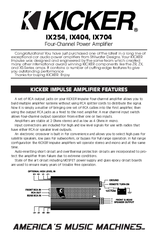 Kicker Impulse IX404 User Manual