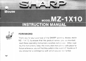 Sharp MZ-1X10 Instruction Manual