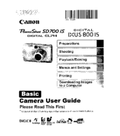 Canon PowerShot SD 700 IS Digital Elph User Manual
