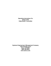 Semco VT22ML Operating Instructions Manual