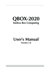 Quanmax QBOX-2020 User Manual