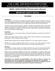 Euro Kitchen Appliances 198 series User Manual