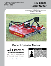 Brown 410 Series Operator's Manual