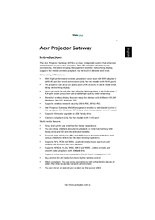 Acer Projector Gateway User Manual