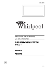 Whirlpool ADN 612 Instructions For Installation Manual