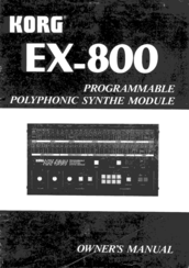 Korg EX-800 Owner's Manual