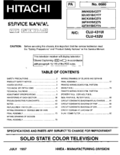 Hitachi 32FX41 B/CY75 Service Manual