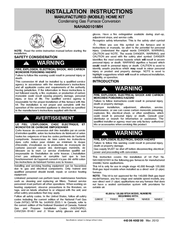 International comfort products NAHA00101MH Installation Instructions Manual