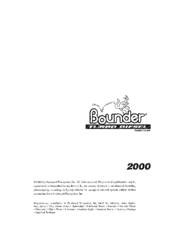 Fleetwood Bounder 2000 Owner's Manual