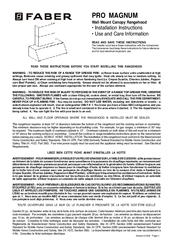 Faber Pro Magnum User Instructions